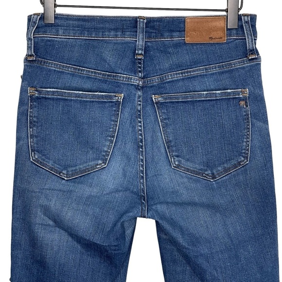 Madewell 10" High Rise Skinny Jeans 26 Button Fly Raw Hem Stretch Hanna Wash - Picture 7 of 11